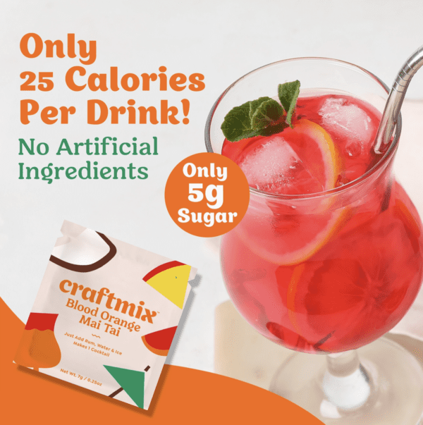 Blood Orange Mai Tai Mocktail Mixer Single Packet
