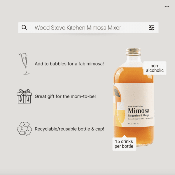 Mimosa Mixer w/ Tangerine & Mango Mocktail Syrup, 16 Fl oz