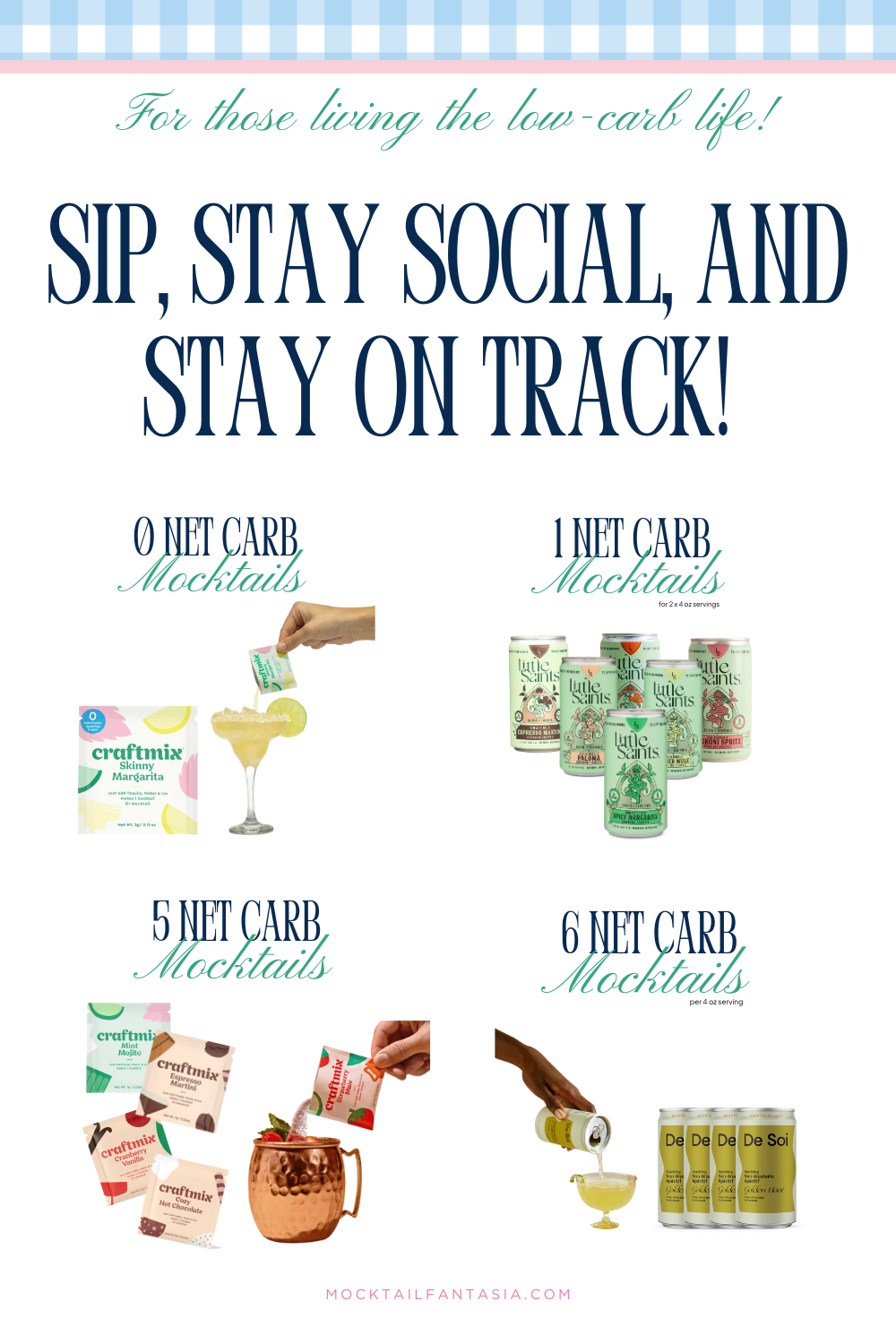 low sugar mocktails