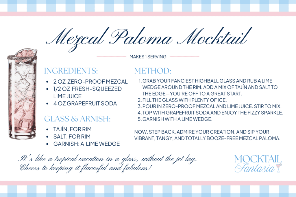Mezcal Paloma Mocktail Recipe