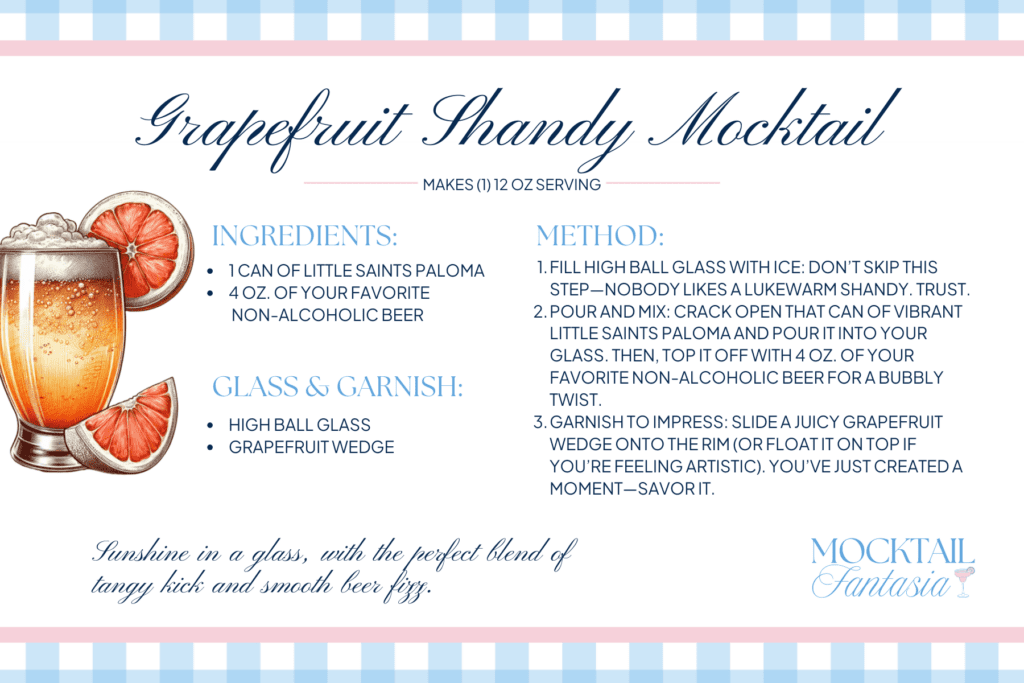 Grapefruit Shandy Mocktail Recipe