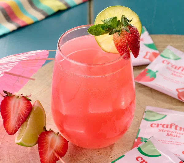 Strawberry Mule Mocktail Mixer Single Packet - Image 5