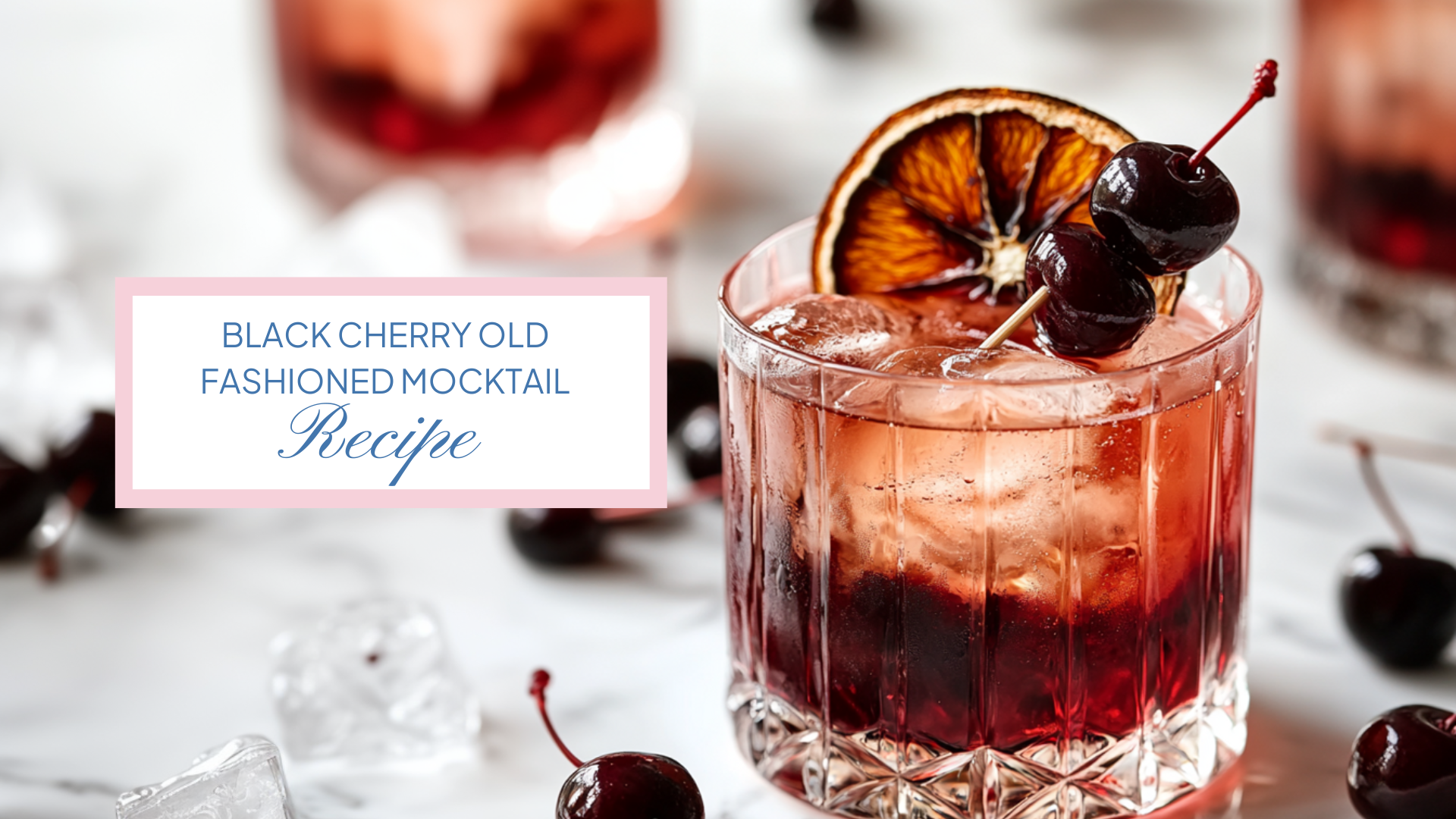 Black Cherry Old Fashioned Mocktail Recipe