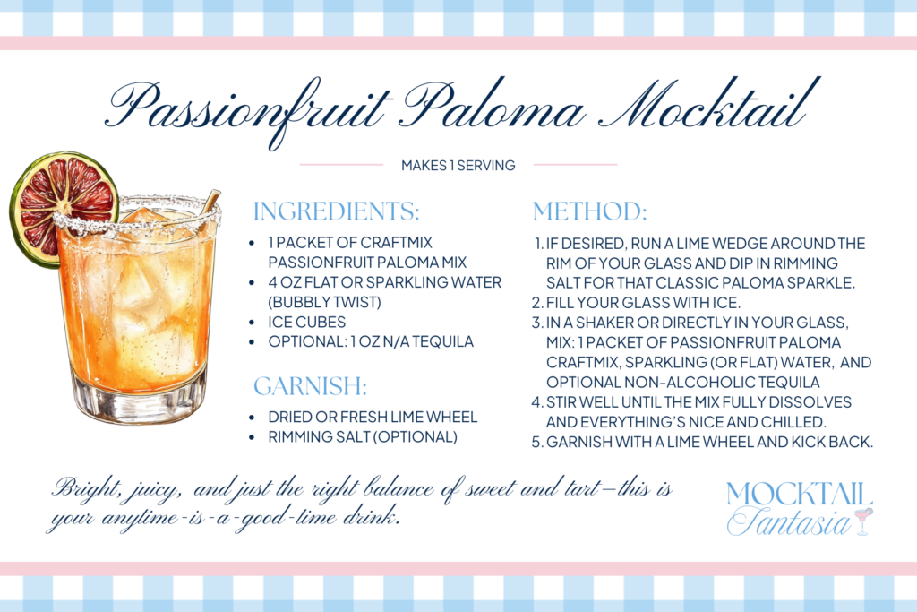 Passionfruit Paloma Mocktail