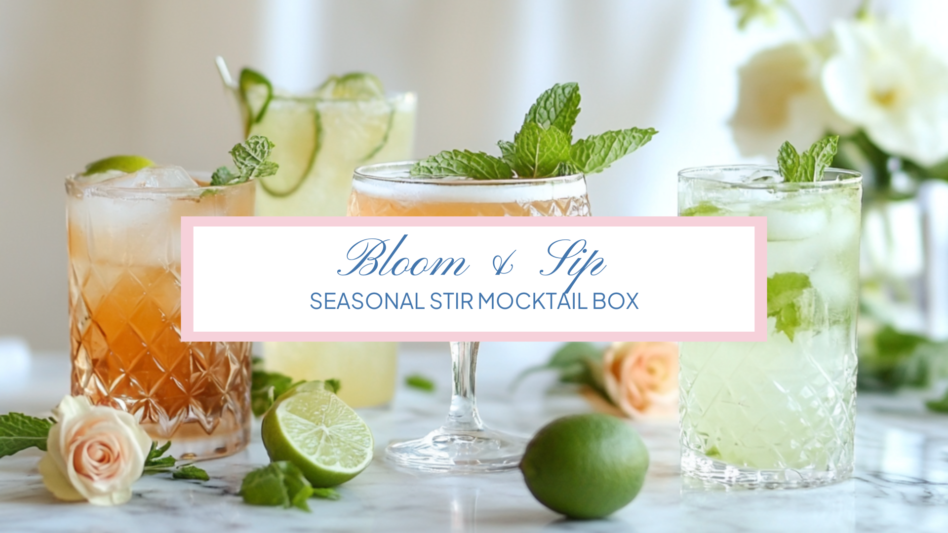 Unboxing the "Bloom & Sip" Mocktail Box: May Edition by Seasonal Stir