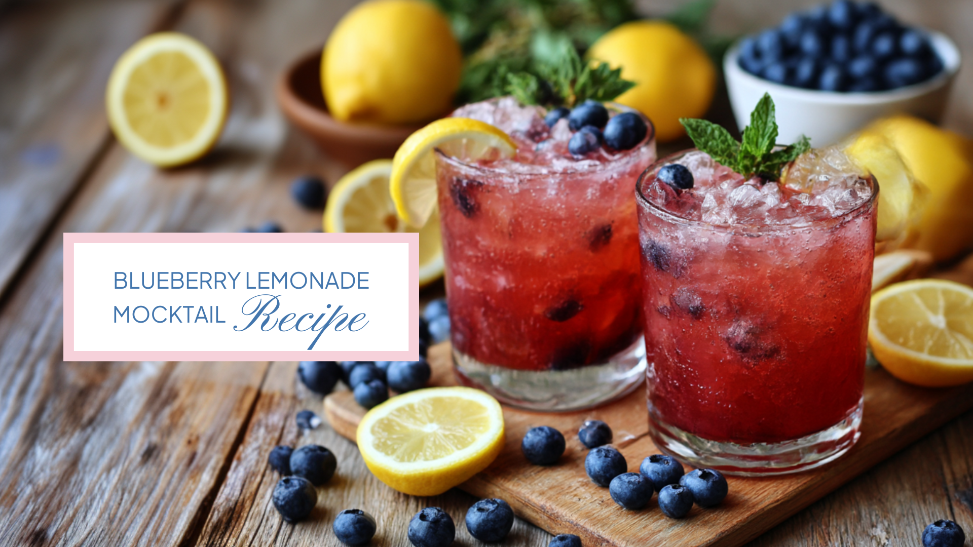 Mocktail Fantasia - blueberry lemonade mocktail recipe