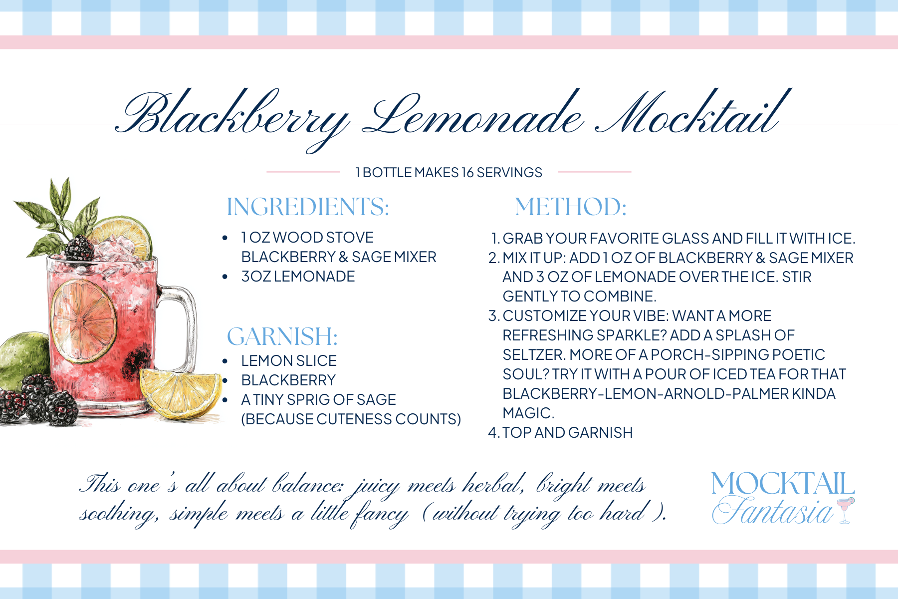 Blackberry Lemonade Mocktail REcipe
