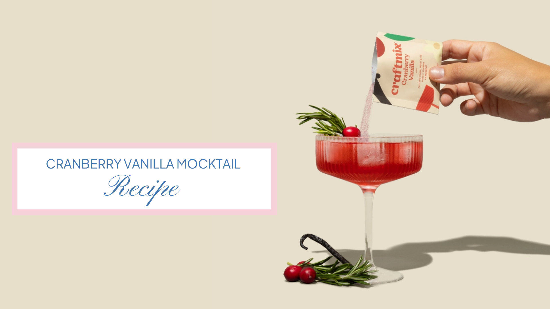 Cranberry Vanilla Mocktail Recipe