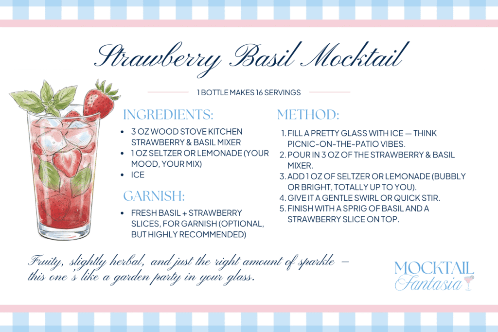 Mocktail Fantasia Recipe - Strawberry Basil