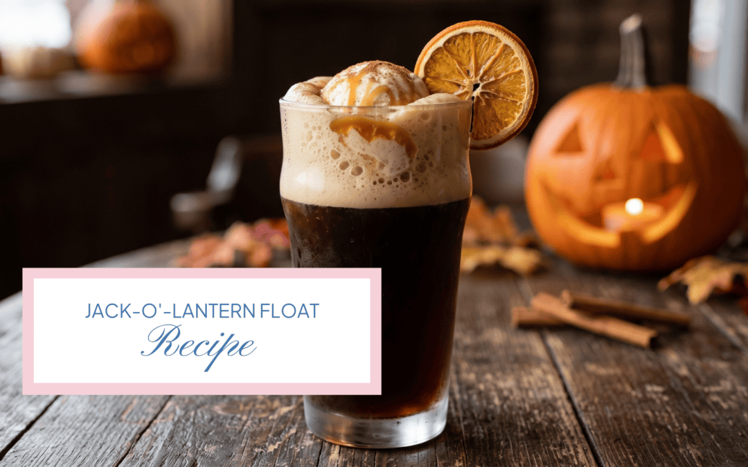 Jack-o’-Lantern Float: An Easy 3-Ingredient Pumpkin Spice Float