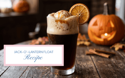 Jack-o’-Lantern Float: An Easy 3-Ingredient Pumpkin Spice Float
